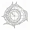 hobbit hole door cracked open to Sauron Lord of the Rings. subtly combine with Harry Potter. very simple small design   tattoo design idea