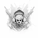 Combine elements from Bleach and music tattoo design idea