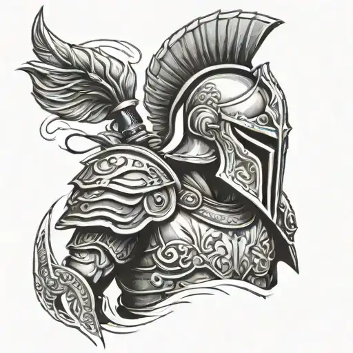 armor of the Spartans tattoo design idea