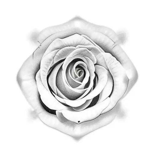 dollar rose tattoo design idea