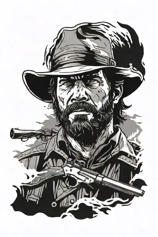 arthur morgan red dead redemption 2 tattoo design idea