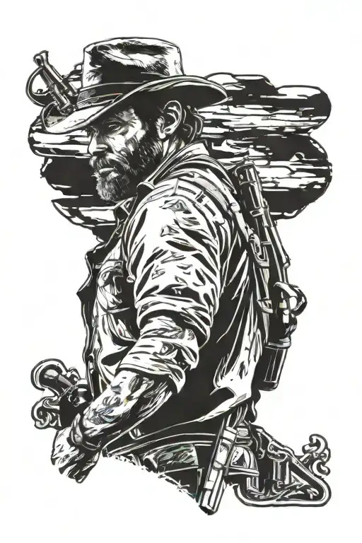 arthur morgan red dead redemption 2 tattoo design idea