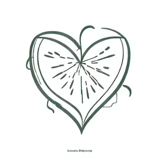 watermelon heart shape  tattoo design idea