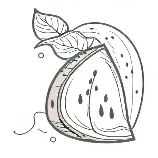 watermelon heart shape  tattoo design idea