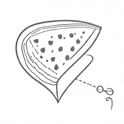 watermelon heart shape tattoo design idea