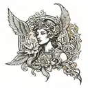 goddess minerva tattoo design idea