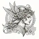 goddess minerva tattoo design idea