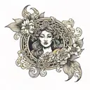 goddess minerva tattoo design idea