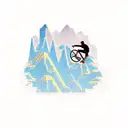 A new-school design featuring a pixelated mountain biker jumping over a code-filled landscape. tattoo design idea