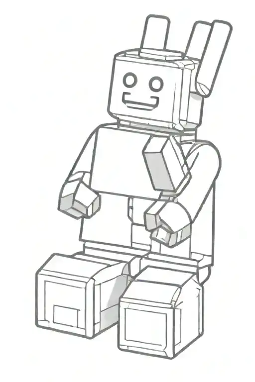 lego figure showing middle finger tattoo design idea
