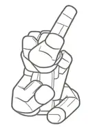 lego figure showing middle finger tattoo design idea