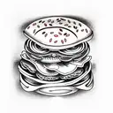 hamburger tattoo design idea