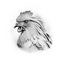 fighting rooster and scale tattoo design idea