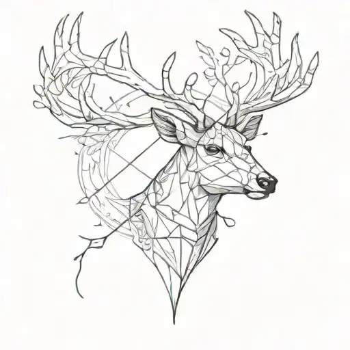a deer with a bow and arrow tattoo design idea