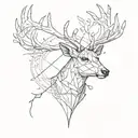 a deer with a bow and arrow tattoo design idea