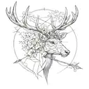 a deer with a bow and arrow tattoo design idea