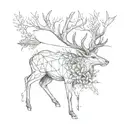 a deer with a bow and arrow tattoo design idea