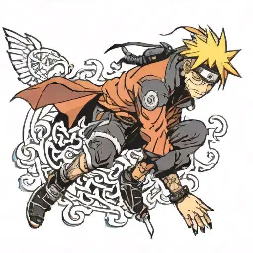pain from Naruto killing Jahaira tattoo design idea