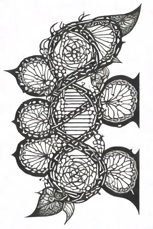 DNA serotonin dopamine tattoo design idea