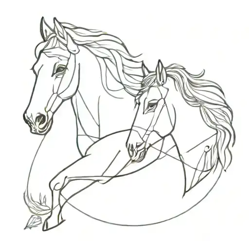 horses head makings tattoo design idea