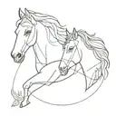 horses head makings tattoo design idea