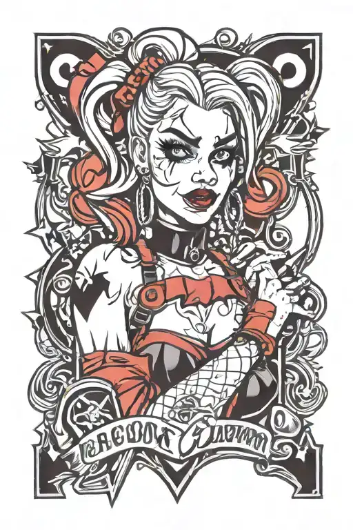 Harley Quinn  tattoo design idea