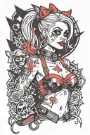 Harley Quinn  tattoo design idea