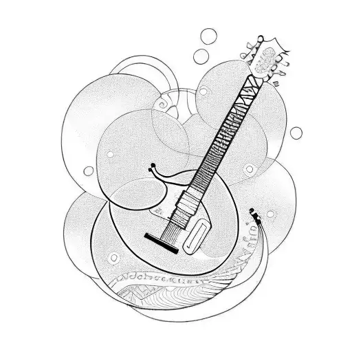 guitar  tattoo design idea