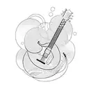 guitar  tattoo design idea