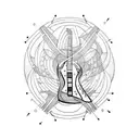 guitar  tattoo design idea