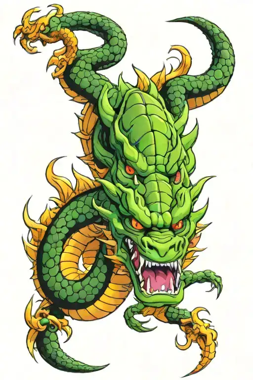 shenron dragon ball tattoo design idea