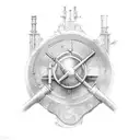 Arsenal cannon tattoo design idea