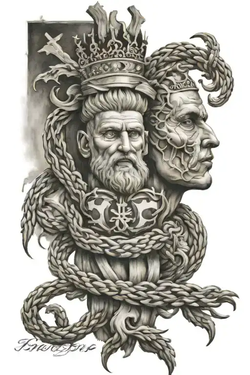 Croatia intertwined tattoo design idea