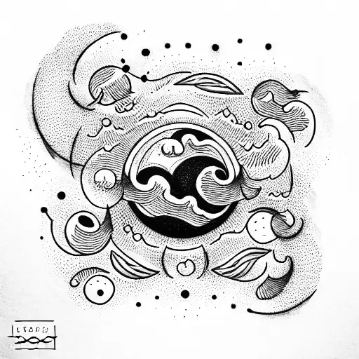 Moon tattoo design idea
