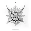 Blasphemous with mea culpa tattoo design idea