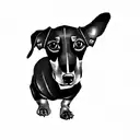 dachshund tattoo design idea