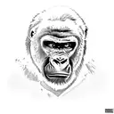 gorilla tattoo design idea