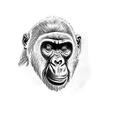 gorilla tattoo design idea