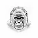 gorilla tattoo design idea
