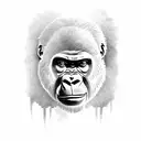 gorilla tattoo design idea