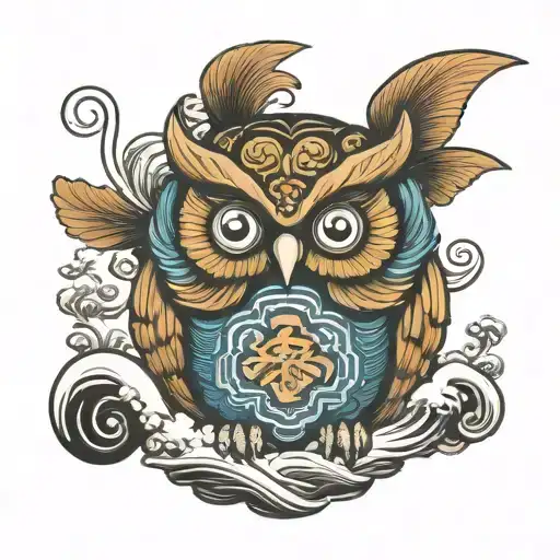 kanji on the belly  tattoo design idea