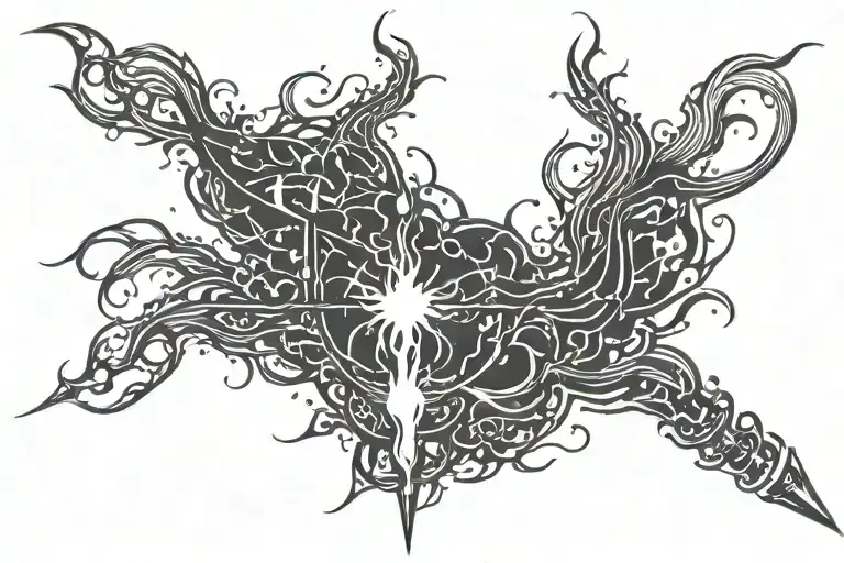 welding sparks flying tattoo design idea