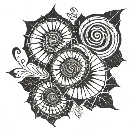 Fibonacci spiral tattoo design idea
