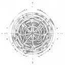 fantasy book symbols like game of thrones and wheel of time tattoo design idea