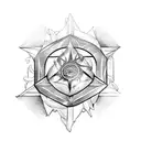 fantasy book symbols like game of thrones and wheel of time tattoo design idea