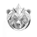 Bear, 1976, mountains, forest tattoo design idea