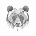 Bear, 1976, mountains, forest tattoo design idea