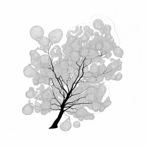 mustard seed tree tattoo design idea