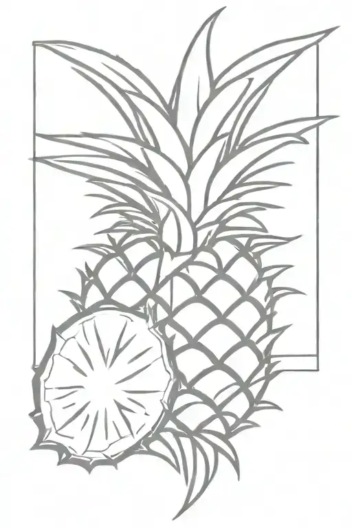 pineapple tattoo design idea