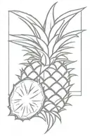 pineapple tattoo design idea